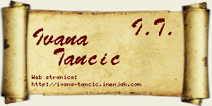 Ivana Tančić vizit kartica